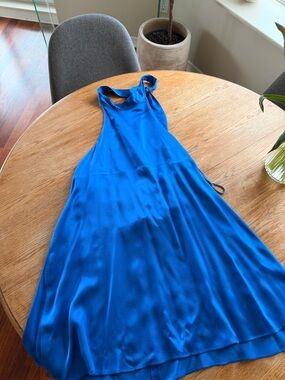 Zara Blue Halter Mini Dress